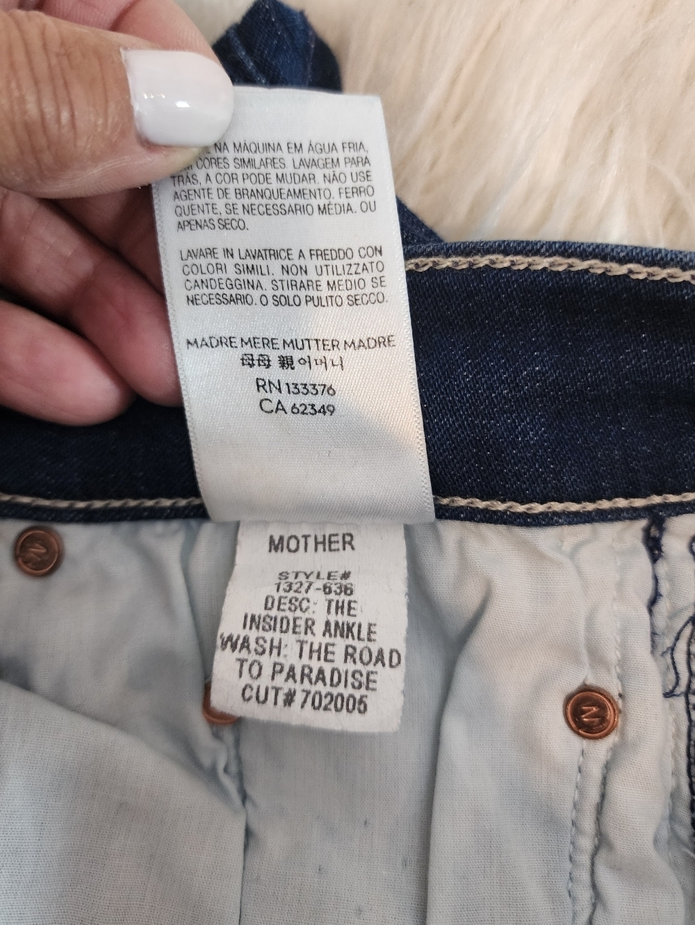 MOTHER THE INSIDER ANKLE IN THE ROAD TO PARADISE SIZE 27 - Picture 15 of 16
